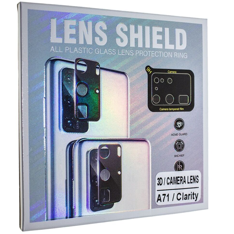 Захисне скло для камери 3D LENS SHIELD SAMSUNG A715 Galaxy A71 2020 чорний Захисне скло для камери 3D LENS SHIELD SAMSUNG A715 Galaxy A71 2020 чорний