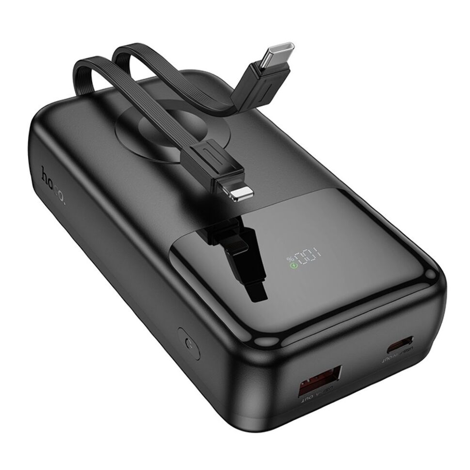 Power Bank HOCO Q28A Victory 22.5W+PD20W fully compatible power bank with watch charging cable 20000 mAh чорний Power Bank HOCO Q28A Victory 22.5W+PD20W fully compatible power bank with watch charging cable 20000 mAh чорний