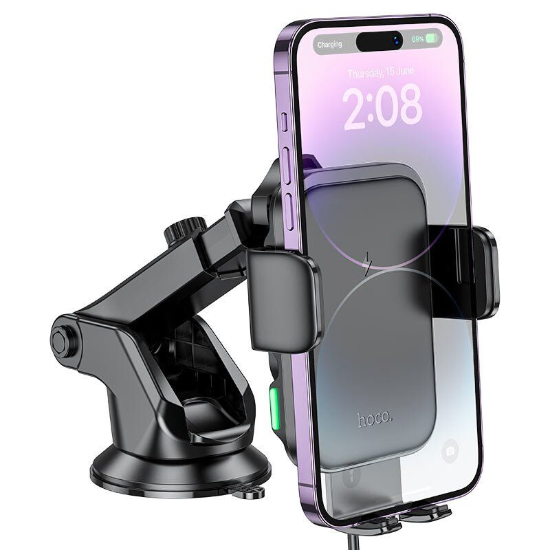 Автомобільний тримач HOCO HW11 бездротова зарядка, чорний Автомобільний тримач HOCO HW11 бездротова зарядка, чорний