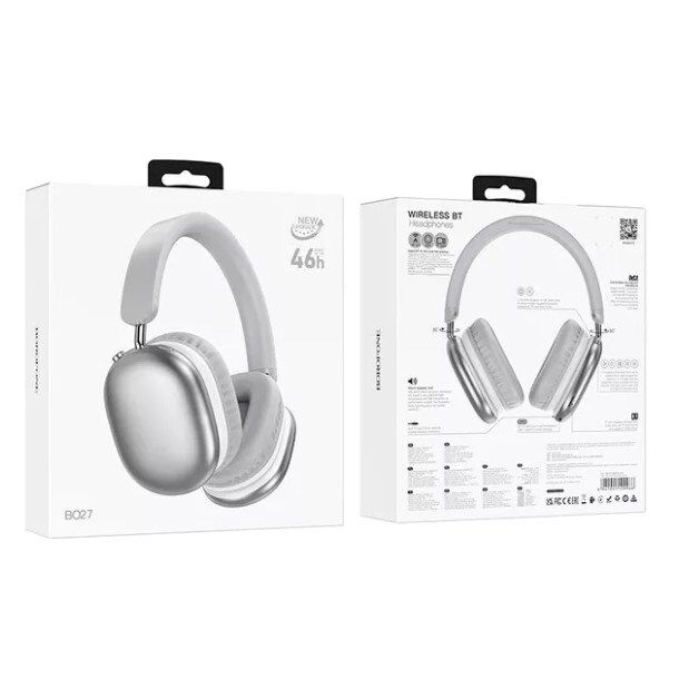 Бездротові повнорозмірні навушники BOROFONE BO27, сталевий Бездротові повнорозмірні навушники BOROFONE BO27, сталевий