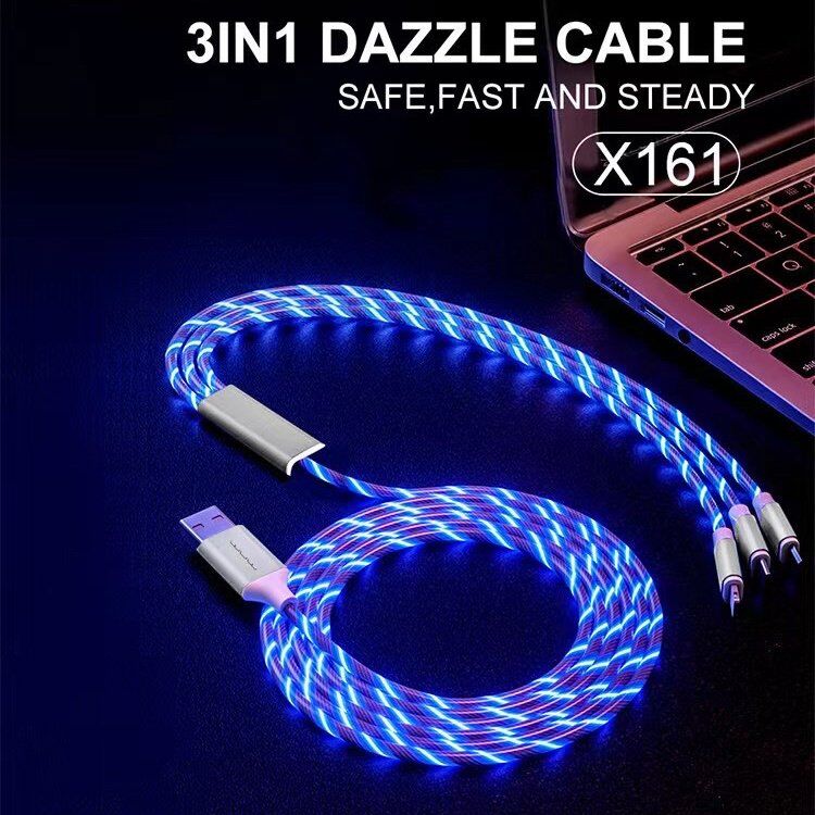 Кабель USB WUW X161 USB 3-1 RGB Кабель USB WUW X161 USB 3-1 RGB