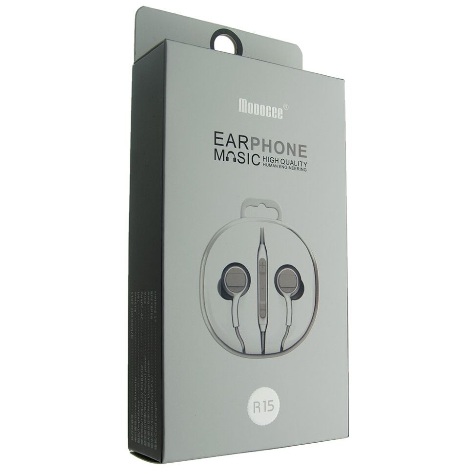 Навушники дротові MODOCEE R15 з регулятором гучності та мікрофоном Навушники дротові MODOCEE R15 з регулятором гучності та мікрофоном