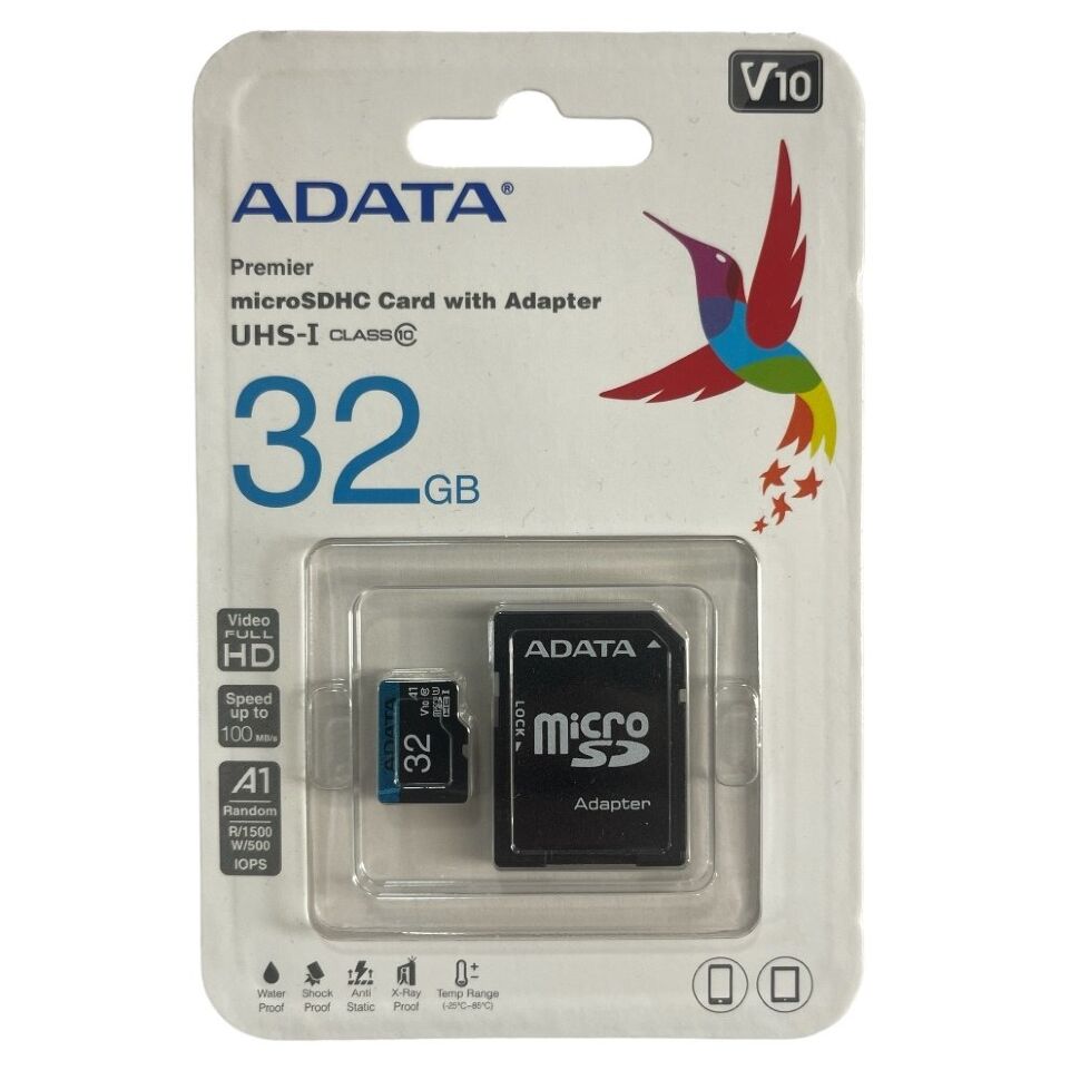 microSDHC (UHS-1) A-DATA PREMIER 32Gb class 10 A1 (R-100MB/S) ADAPTER SD microSDHC (UHS-1) A-DATA PREMIER 32Gb class 10 A1 (R-100MB/S) ADAPTER SD