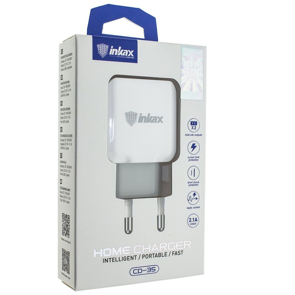 Зарядний пристрій INKAX CD-35 2.1A | 2 USB Зарядний пристрій INKAX CD-35 2.1A | 2 USB