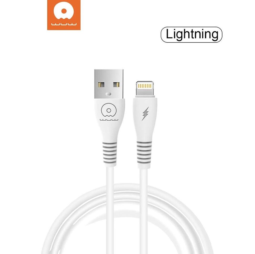 Кабель USB WUW X163 USB - Lightning 2,4A 1М БІЛИЙ (70) Кабель USB WUW X163 USB - Lightning 2,4A 1М БІЛИЙ (70)