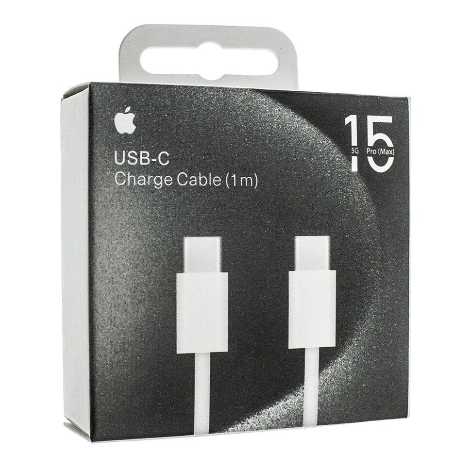 Кабель USB-C для iPhone Type-C - Type-C MM093ZM/A Model A2795 1 метр 35W 15 PRO MAX ткань в черной упаковке
