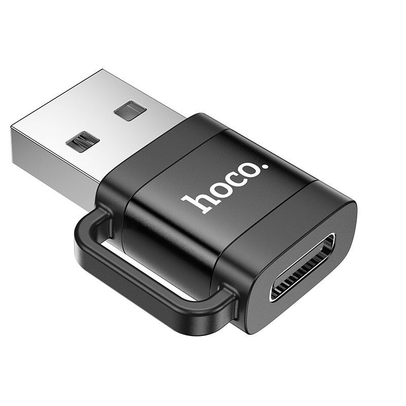 Переходник HOCO UA31D USB2.0 - Type-C (черный) Переходник HOCO UA31D USB2.0 - Type-C (черный)