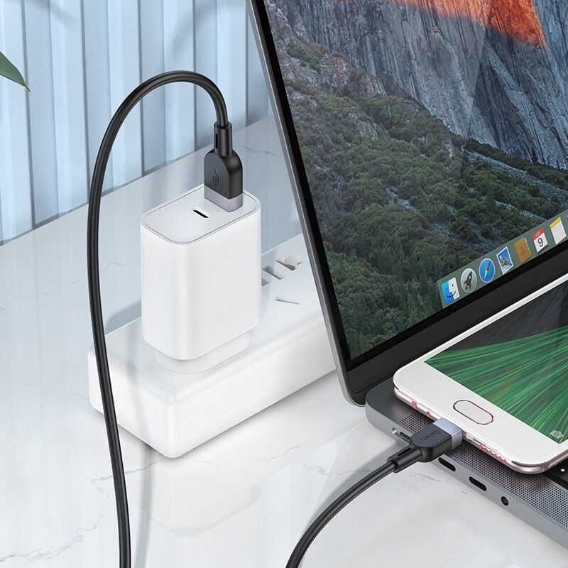 USB кабель HOCO X109 USB - micro USB SILICONE, 1 метр, чорний USB кабель HOCO X109 USB - micro USB SILICONE, 1 метр, чорний