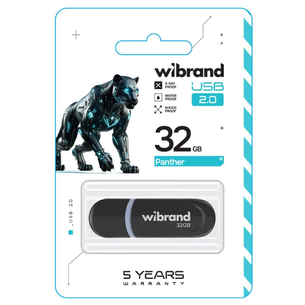 USB флеш 32Gb Wibrand Panther Black 2.0 USB флеш 32Gb Wibrand Panther Black 2.0