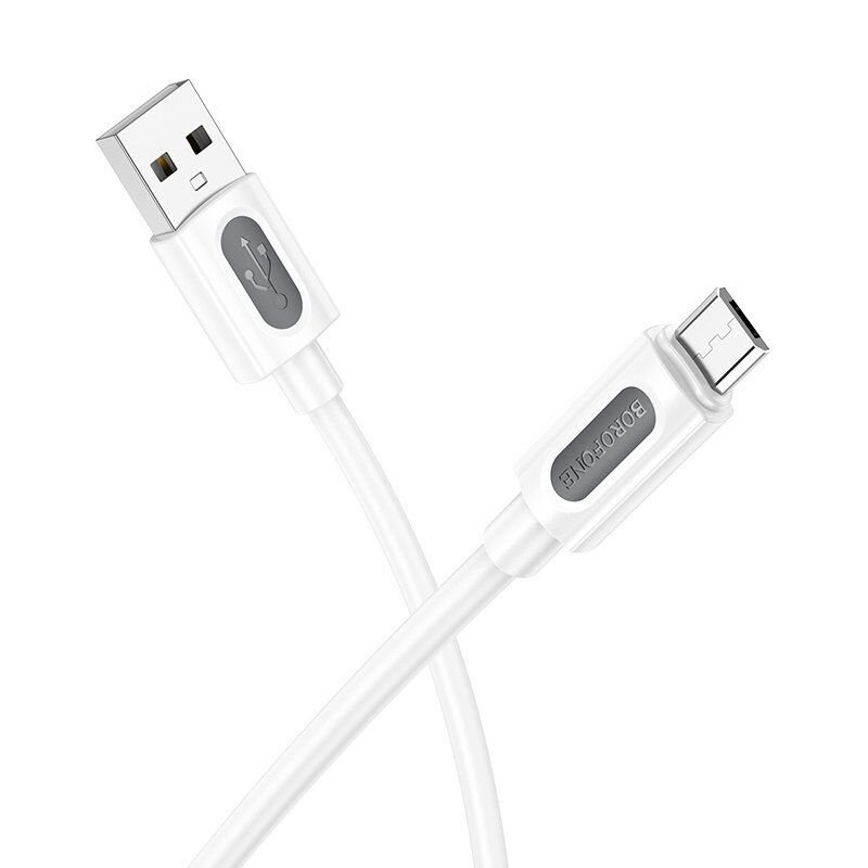 USB кабель BOROFONE BX114 USB - micro USB, Silicone, 2.4A, 1 м, белый USB кабель BOROFONE BX114 USB - micro USB, Silicone, 2.4A, 1 м, белый