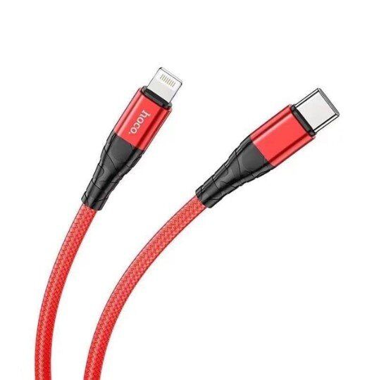 USB-C кабель HOCO DU02 Max PD Type-C - Lightning 1М червоний