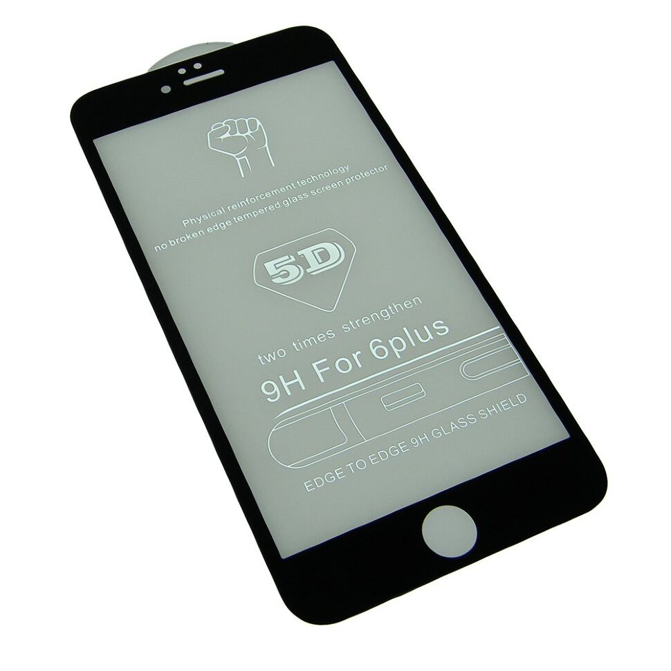 Захисне скло 5D для APPLE IPHONE 6 PLUS | 6S PLUS ЧОРНИЙ Захисне скло 5D для APPLE IPHONE 6 PLUS | 6S PLUS ЧОРНИЙ