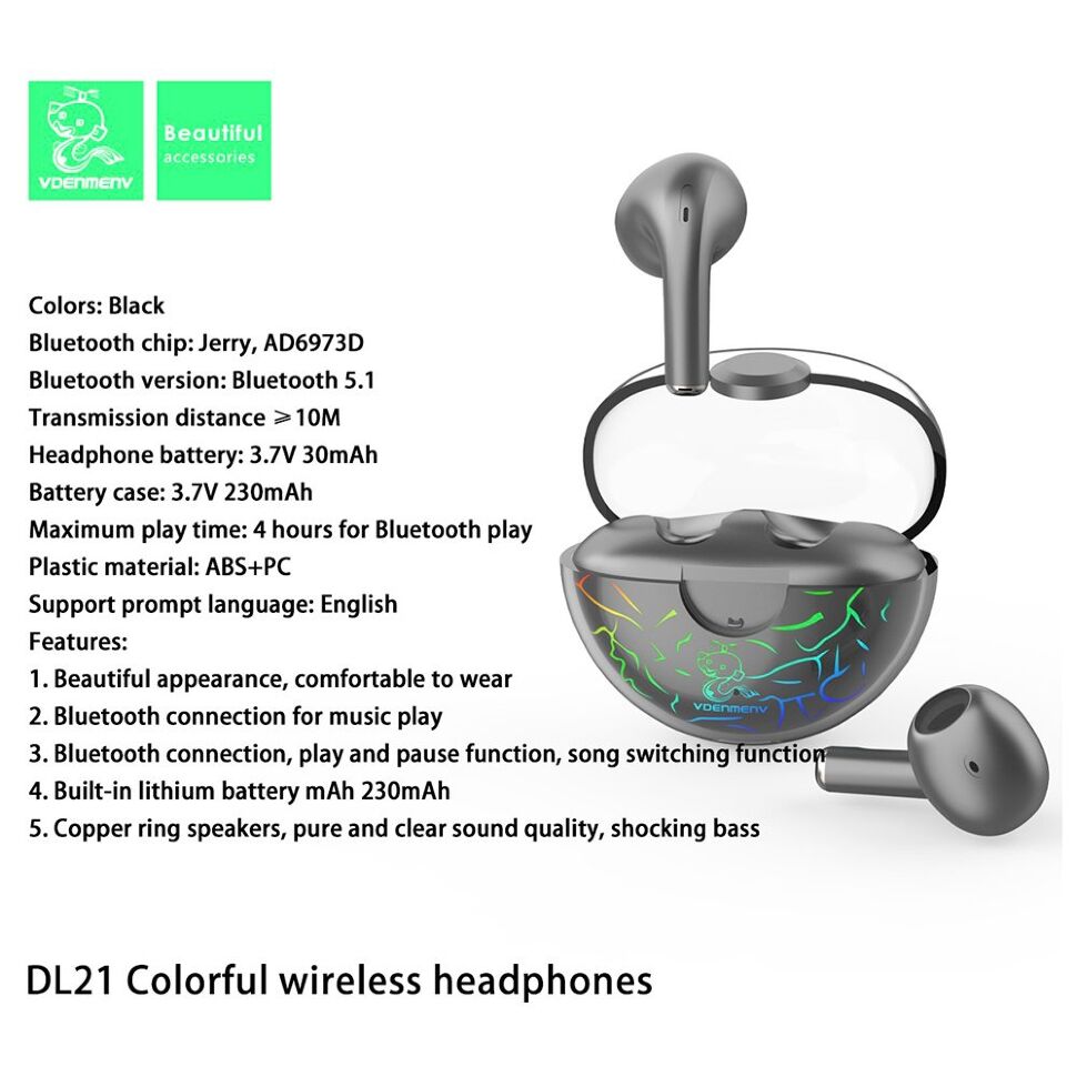 Бездротові навушники DENMEN DL21