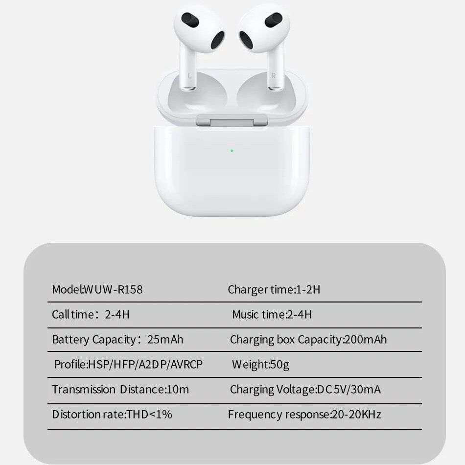 Бездротові навушники WUW R158 TWS Wireless earbuds (40)