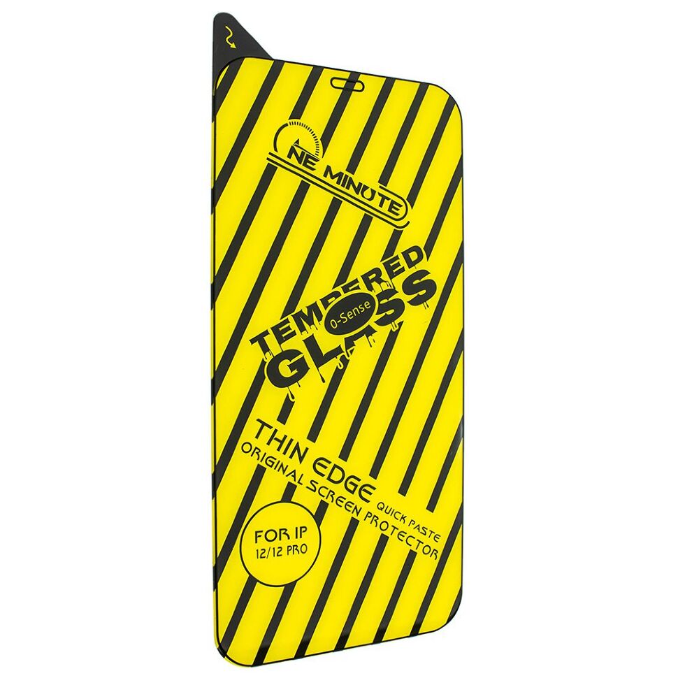 Захисне скло 0-SENSE для APPLE iPhone 12 / 12 PRO 6,1" ЧОРНЕ Захисне скло 0-SENSE для APPLE iPhone 12 / 12 PRO 6,1" ЧОРНЕ
