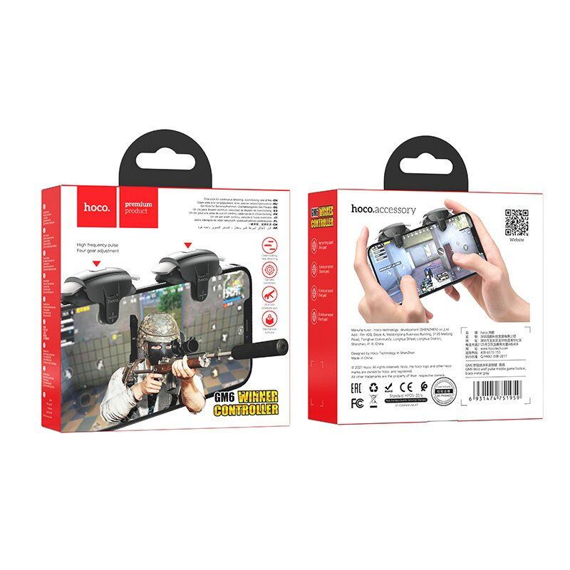 Ігрові тригери Hoco GM6 (Black & Gray) Ігрові тригери Hoco GM6 (Black & Gray)