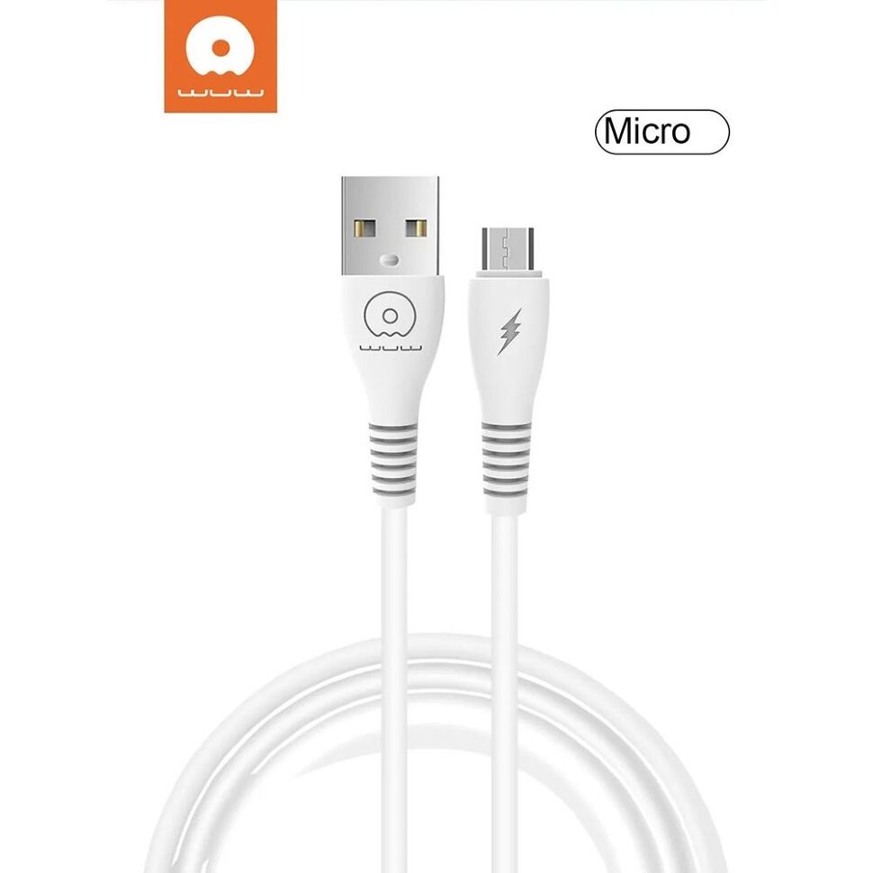 Кабель USB WUW X163 USB - micro USB 2,4A 1М БІЛИЙ (70) Кабель USB WUW X163 USB - micro USB 2,4A 1М БІЛИЙ (70)