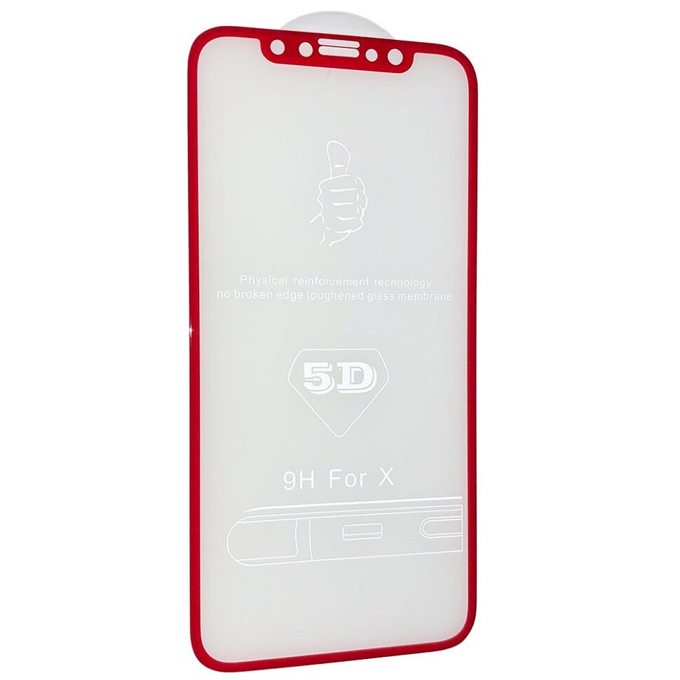 Захисне скло 6D ORIGINAL для APPLE IPHONE X | XS | 11 PRO ЧЕРВОНИЙ