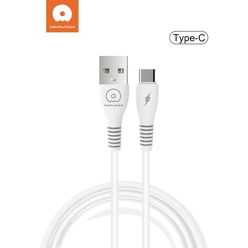 Кабель USB WUW X163 USB - Type-C 2,4A 1М БІЛИЙ (70) Кабель USB WUW X163 USB - Type-C 2,4A 1М БІЛИЙ (70)