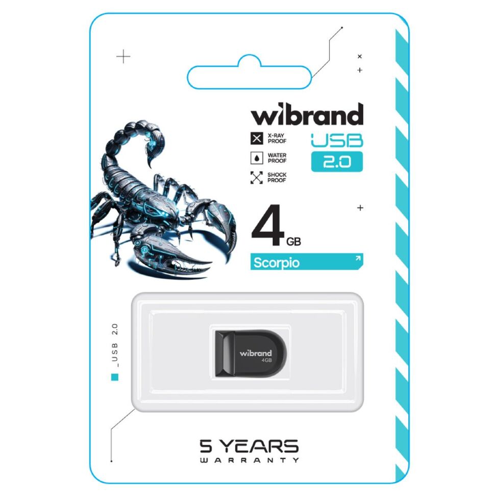 USB флеш 4Gb Wibrand Scorpio 2.0 Black USB флеш 4Gb Wibrand Scorpio 2.0 Black