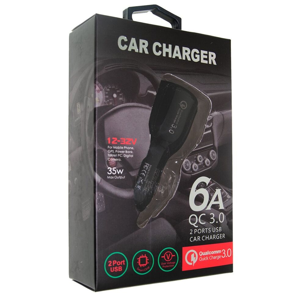 Автомобільний зарядний пристрій DC-681 QC 3.0 6A Автомобільний зарядний пристрій DC-681 QC 3.0 6A