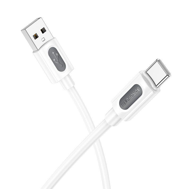 USB кабель BOROFONE BX114 USB  -  Type-C, Silicone, 3A, 1 м, белый