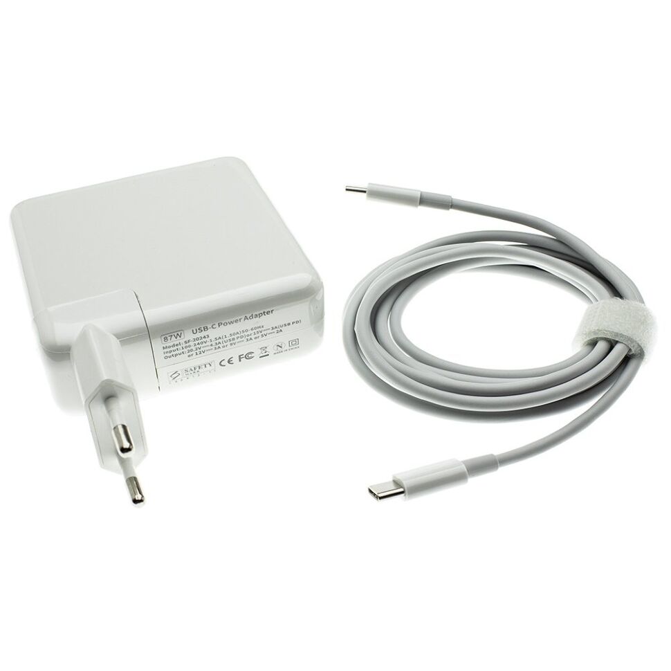 Блок живлення для MacBook APPLE AE87 Type-C PD 87W 20.2V 4.3A + кабель Type-C - Type-C, 2 метри Блок живлення для MacBook APPLE AE87 Type-C PD 87W 20.2V 4.3A + кабель Type-C - Type-C, 2 метри