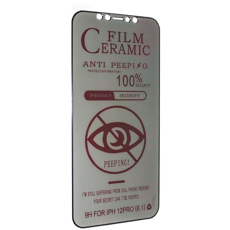 CERAMICS FILM PRIVACY APPLE IPHONE 12 | 12 PRO 6,1" ЧОРНИЙ