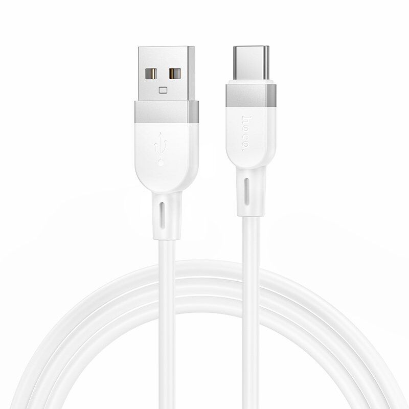 USB кабель HOCO X109 USB - Type-C SILICONE 3A, 1 метр, білий USB кабель HOCO X109 USB - Type-C SILICONE 3A, 1 метр, білий