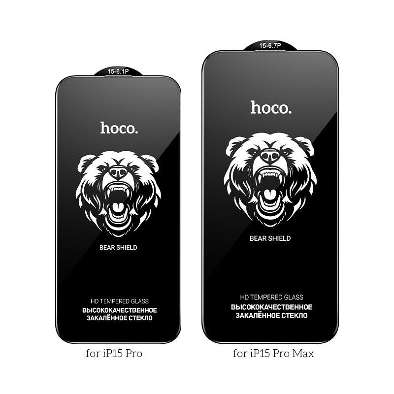 Скло для телефону HOCO A777 Bear Shield HD APPLE iPhone 15 PRO MAX 6.7" Скло для телефону HOCO A777 Bear Shield HD APPLE iPhone 15 PRO MAX 6.7"