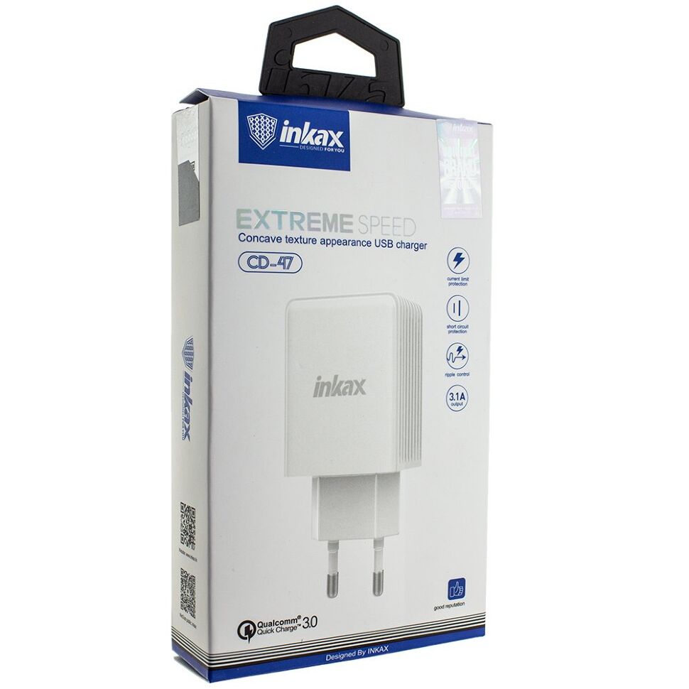 Зарядний пристрій INKAX CD-47 QC3.0 3.1A | 1 USB Зарядний пристрій INKAX CD-47 QC3.0 3.1A | 1 USB