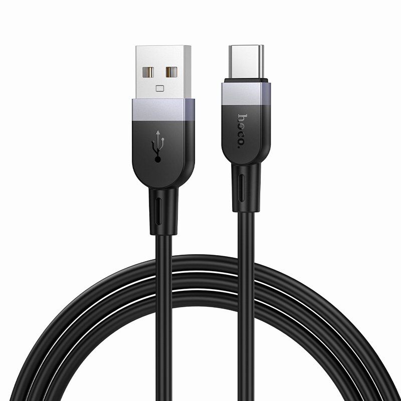 USB кабель HOCO X109 USB - Type-C SILICONE 3A, 1 метр, чорний USB кабель HOCO X109 USB - Type-C SILICONE 3A, 1 метр, чорний