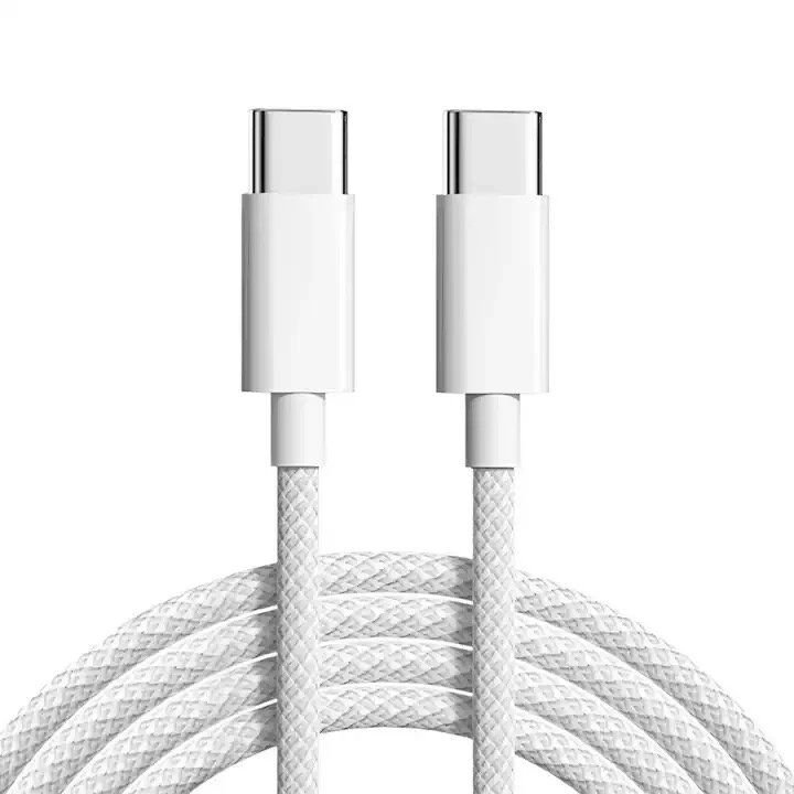 Кабель USB-C для iPhone Type-C to Type-C 1 метр 60W ткань в пакете Кабель USB-C для iPhone Type-C to Type-C 1 метр 60W ткань в пакете