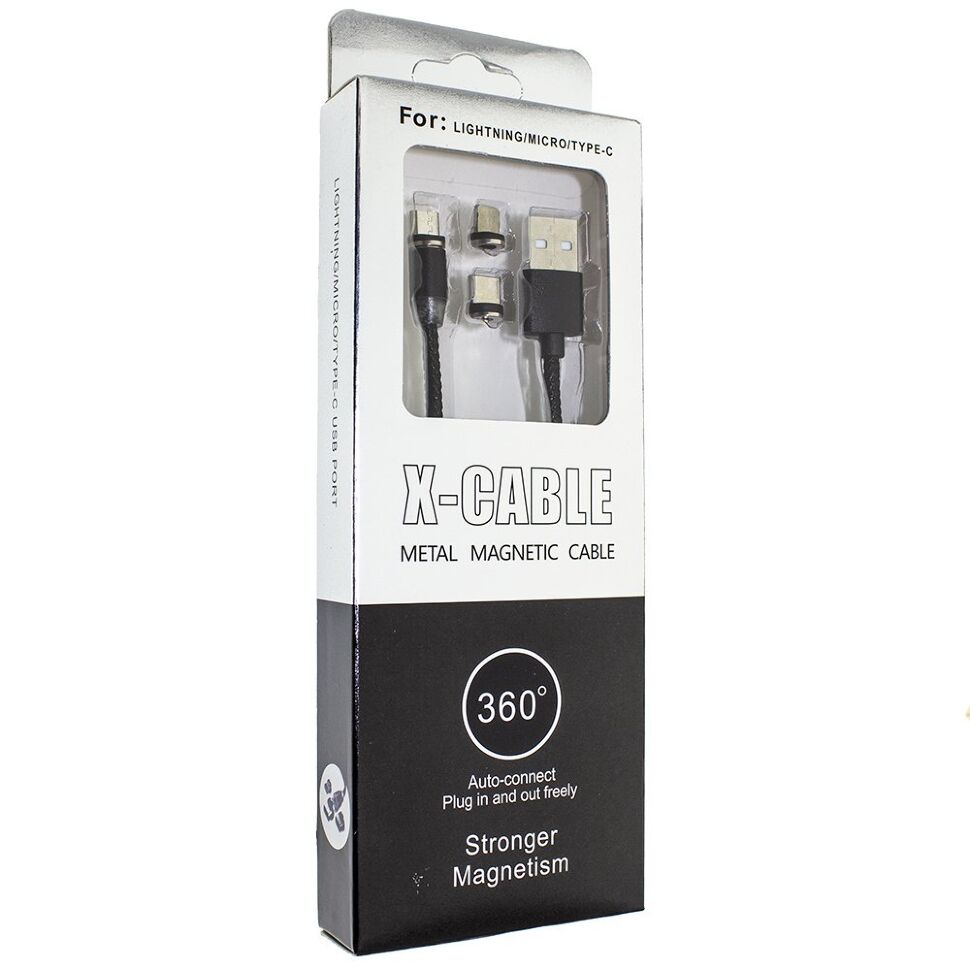 Кабель USB Магнітний круглий 3в1 1 метр