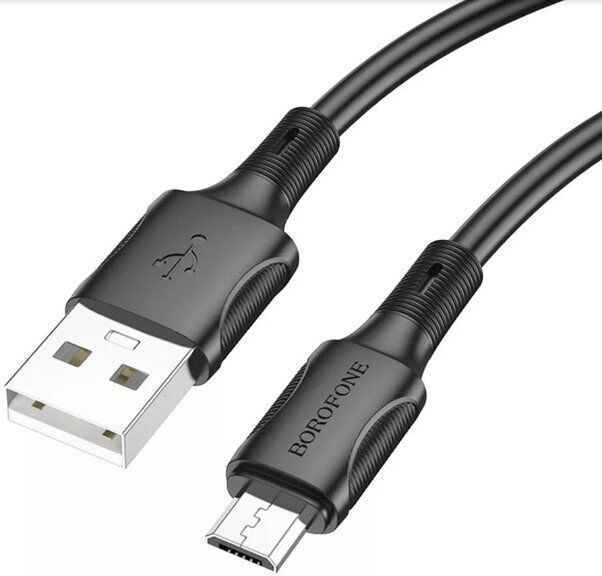 USB кабель BOROFONE BX80 2,4A charging data USB - micro USB 1 метр чорний USB кабель BOROFONE BX80 2,4A charging data USB - micro USB 1 метр чорний