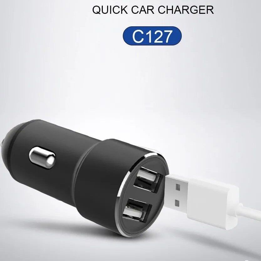 Автомобільний зарядний пристрій WUW C127 2 USB 2.1A FAST CHARGING Автомобільний зарядний пристрій WUW C127 2 USB 2.1A FAST CHARGING