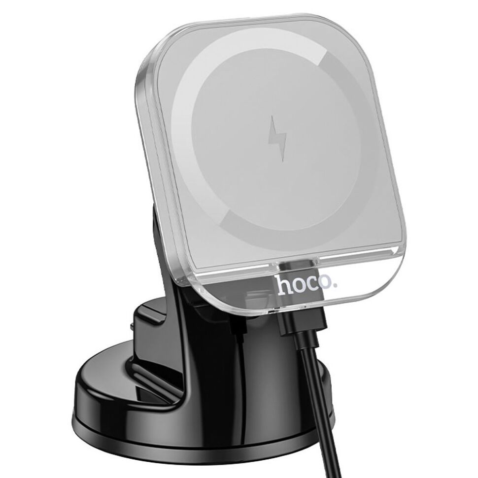Автомобільний тримач HOCO HW18 бездротова зарядка сірий Автомобільний тримач HOCO HW18 бездротова зарядка сірий