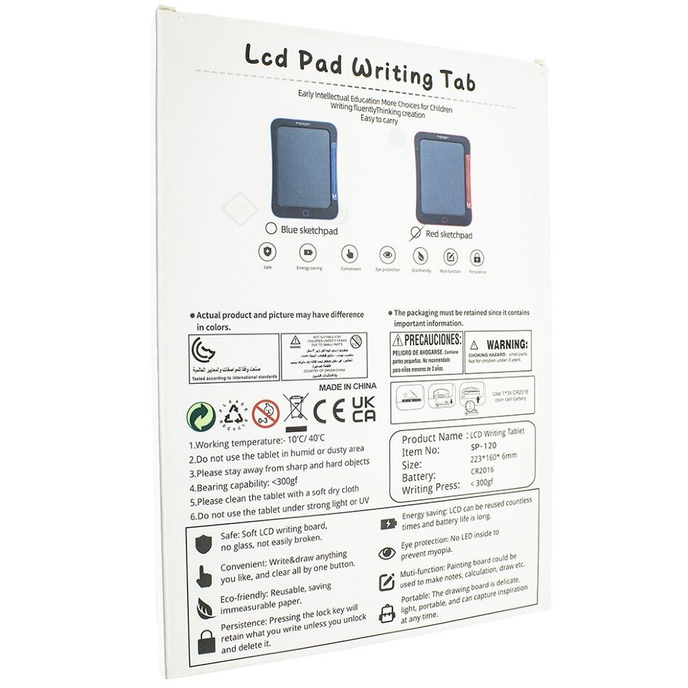Графічний LCD планшет для малювання LCD PAD WRITING TAB SP-120 8.5"