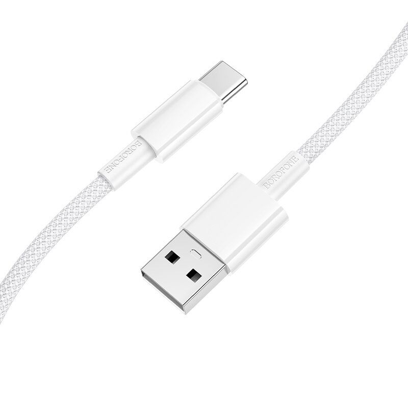 USB кабель BOROFONE BX117 USB - Type-C Source, 3A, 1 метр, білий USB кабель BOROFONE BX117 USB - Type-C Source, 3A, 1 метр, білий