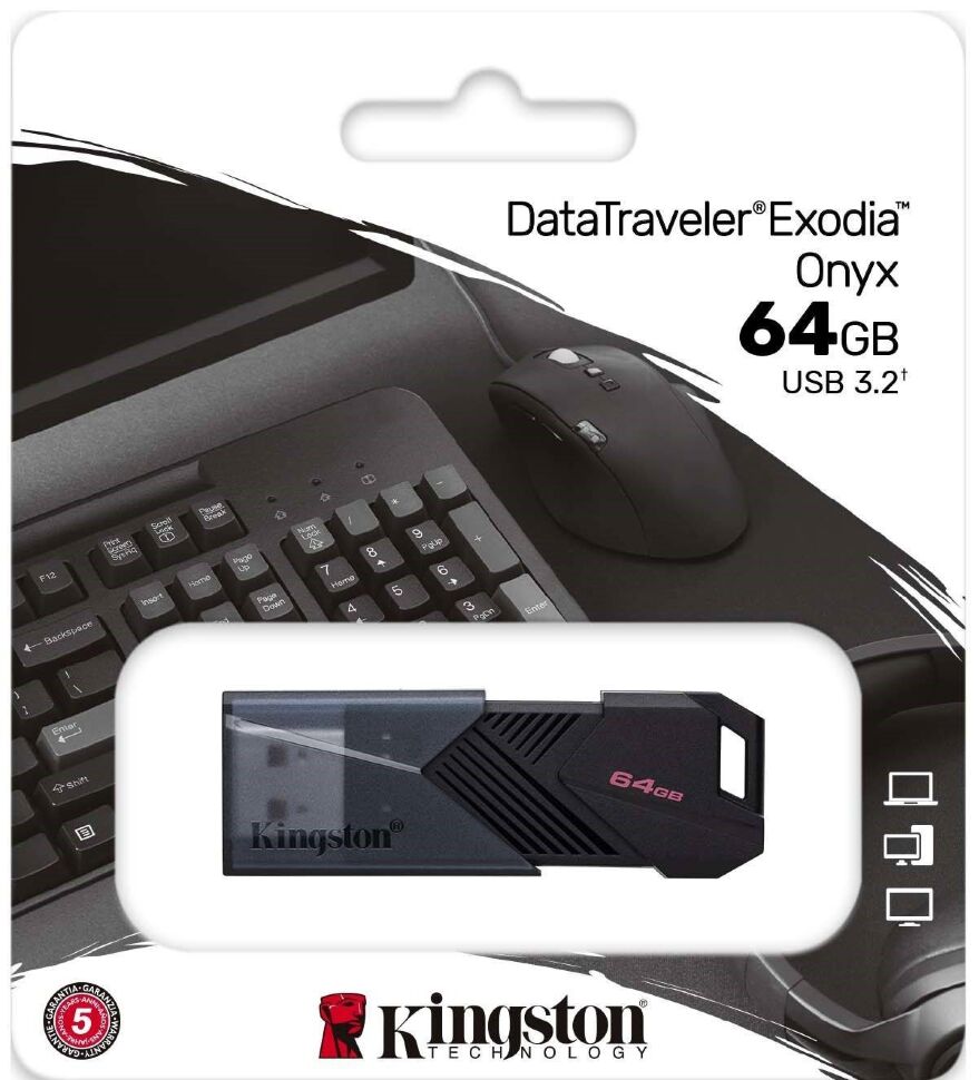 USB флеш 64GB 3.2 KINGSTON DT EXODIA ONYX BLACK USB флеш 64GB 3.2 KINGSTON DT EXODIA ONYX BLACK