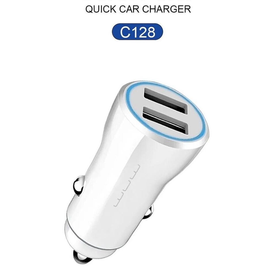 Автомобільний зарядний пристрій WUW C128 2 USB 2.1A FAST CHARGING Автомобільний зарядний пристрій WUW C128 2 USB 2.1A FAST CHARGING