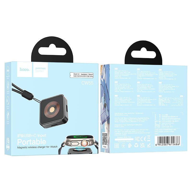 Бездротовий зарядний пристрій HOCO CW55 APPLE WATCH ЧОРНИЙ Бездротовий зарядний пристрій HOCO CW55 APPLE WATCH ЧОРНИЙ