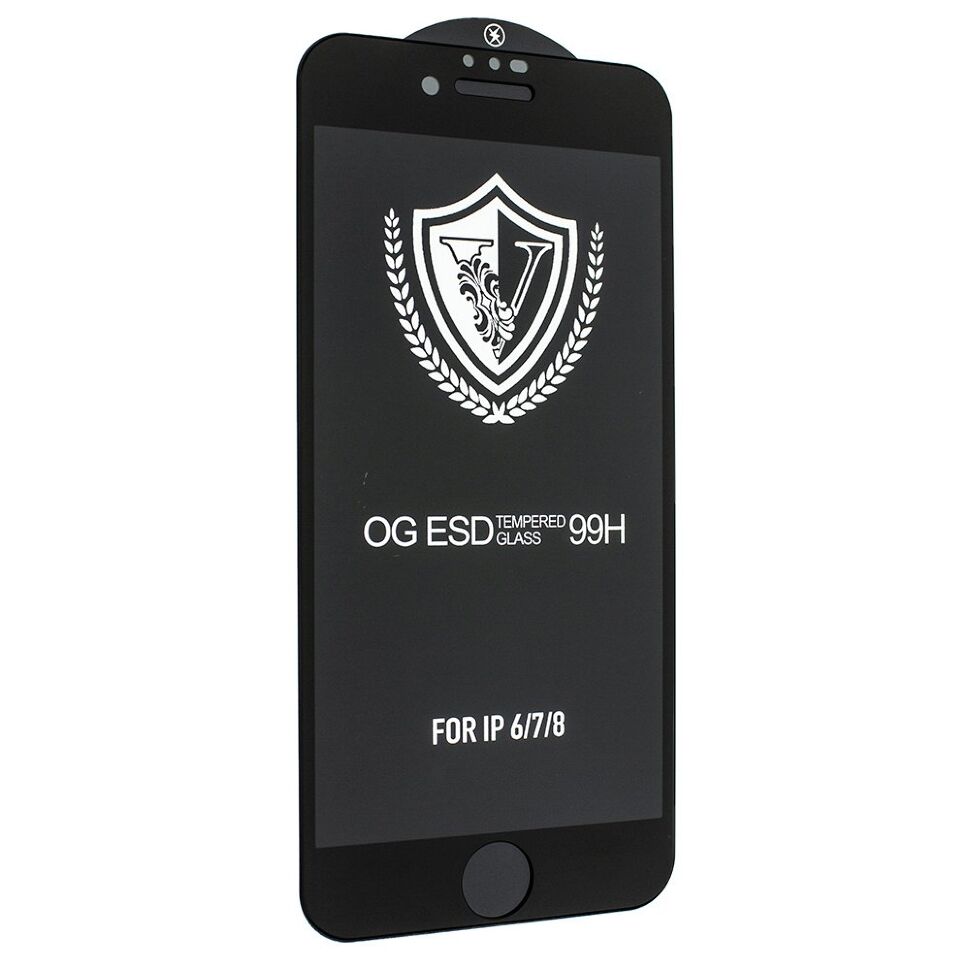 Захисне скло 99H OG ESD V APPLE iPhone 6 / 7 / 8 ЧОРНИЙ Захисне скло 99H OG ESD V APPLE iPhone 6 / 7 / 8 ЧОРНИЙ