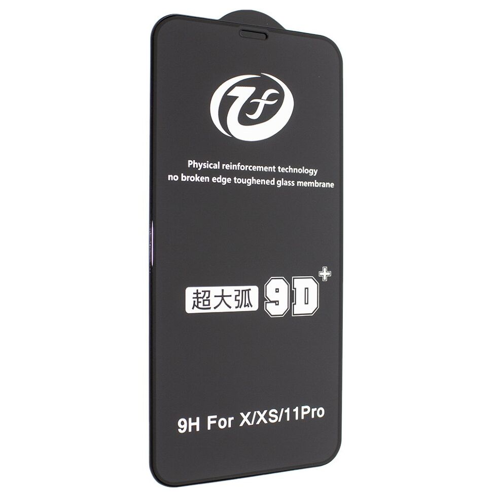 Захисне скло 9K/9D+ GOOD QUALITY APPLE IPHONE X | XS | 11 PRO ЧОРНИЙ