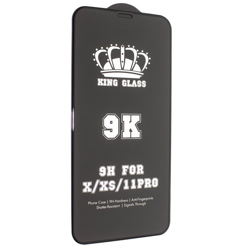 Захисне скло 9K/9D+ GOOD QUALITY APPLE IPHONE X | XS | 11 PRO ЧОРНИЙ
