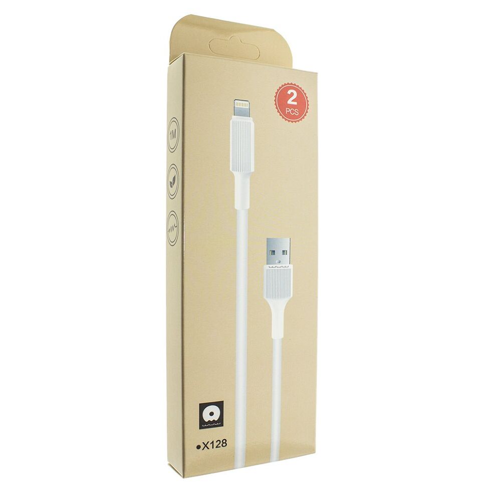 Кабель USB WUW X128 USB - Lightning 2.4A (2 кабелі в упаковці) (70) Кабель USB WUW X128 USB - Lightning 2.4A (2 кабелі в упаковці) (70)