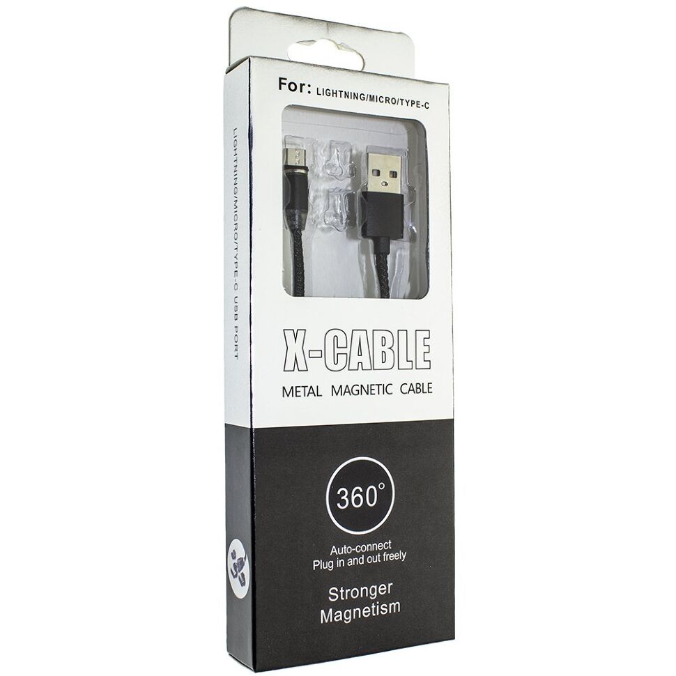 Кабель USB Магнітний круглий USB - micro USB 1 метр