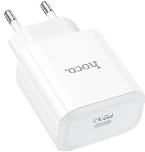 Мережевий зарядний пристрій HOCO C76A PRO TYPE-C PD 30W, білій