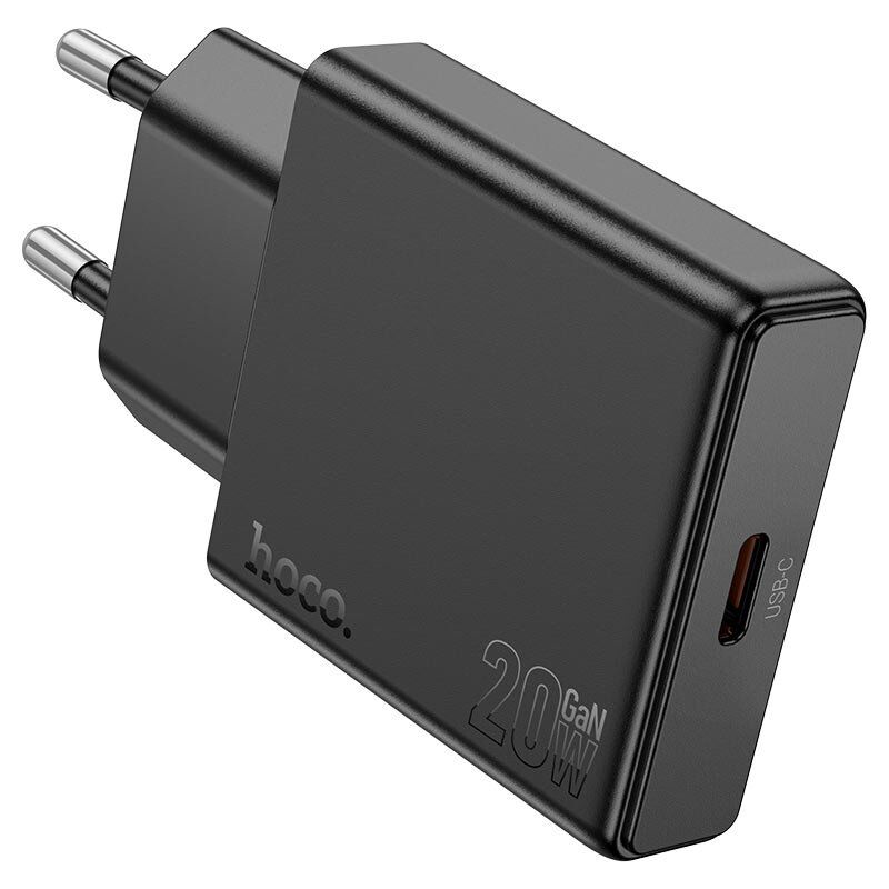 Мережевий зарядний пристрій HOCO N37 TYPE-C PD 20W, ЧОРНИЙ