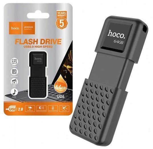 USB флеш 64Gb HOCO UD6 USB 2.0 BLACK USB флеш 64Gb HOCO UD6 USB 2.0 BLACK